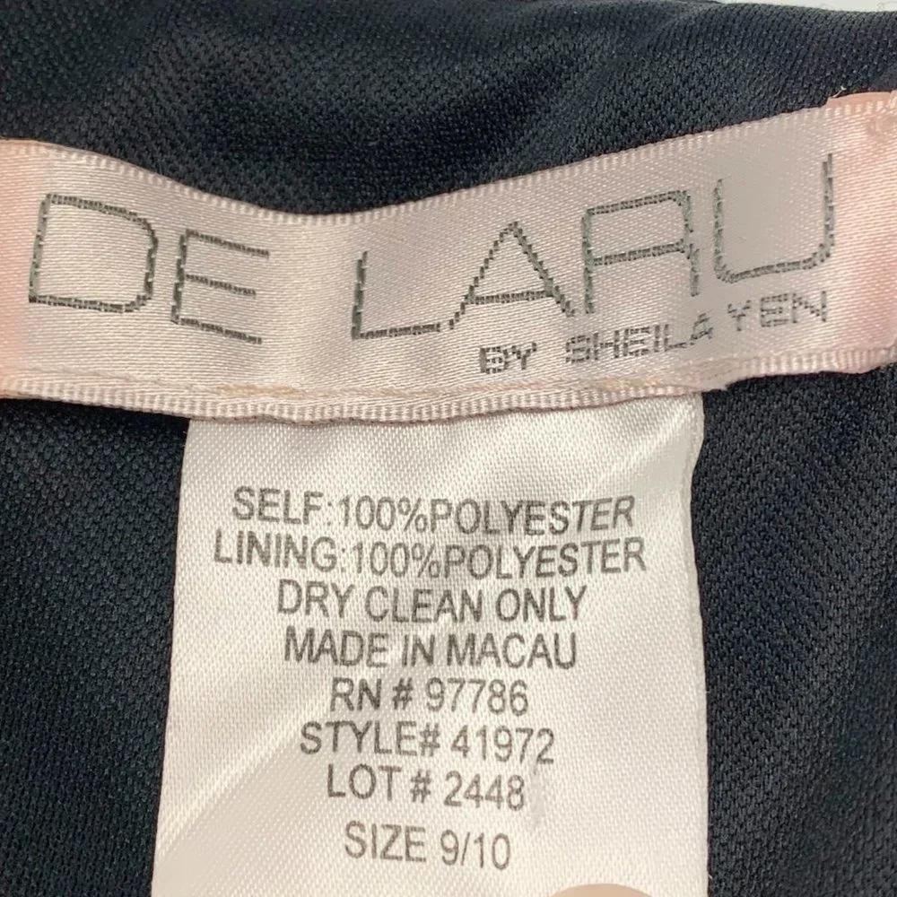 DE LARU by Sheila Yen‎ Little Black A-Line Midi Dress